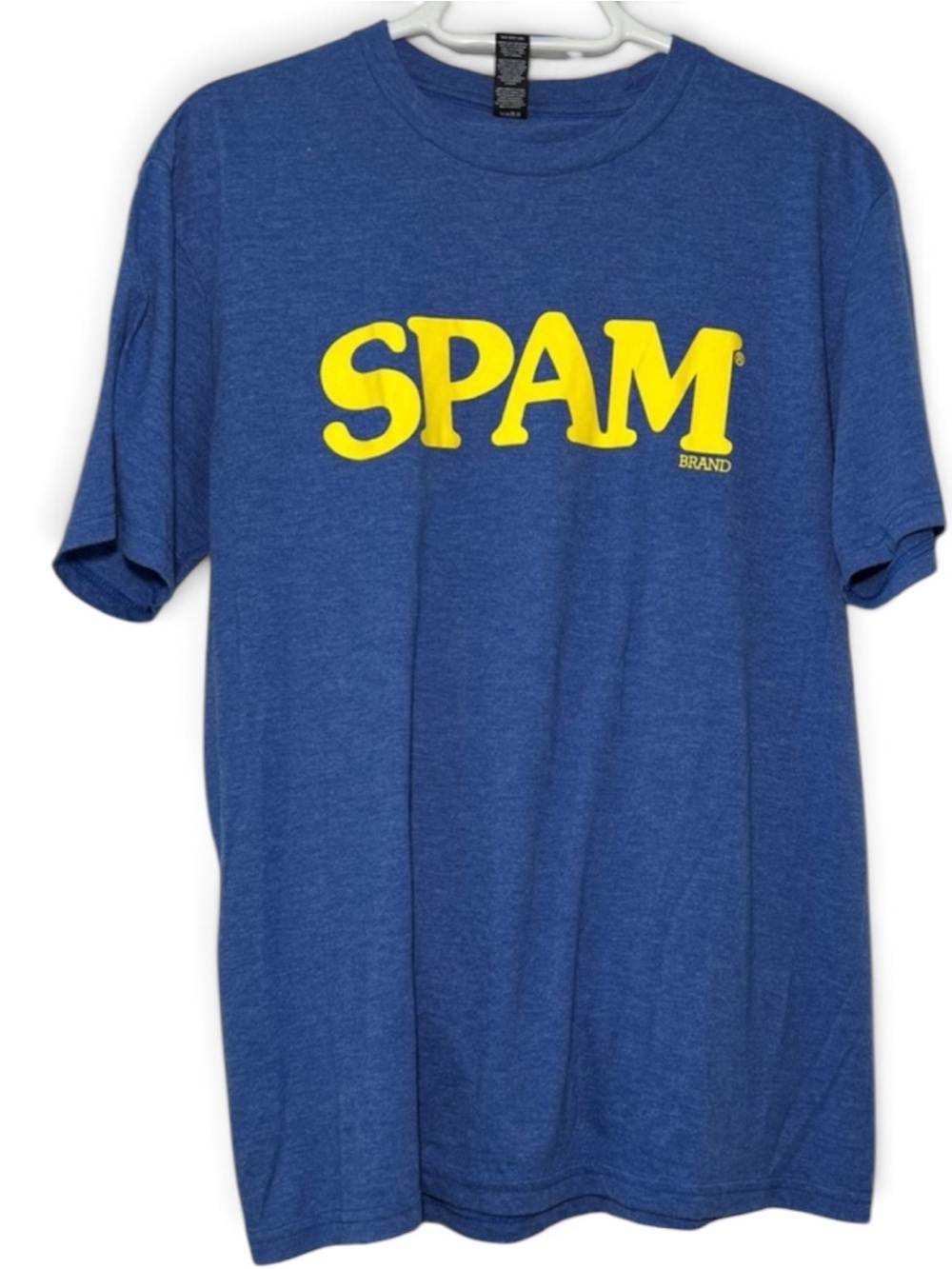 District Blue T-Shirt with Yellow SPAM Logo